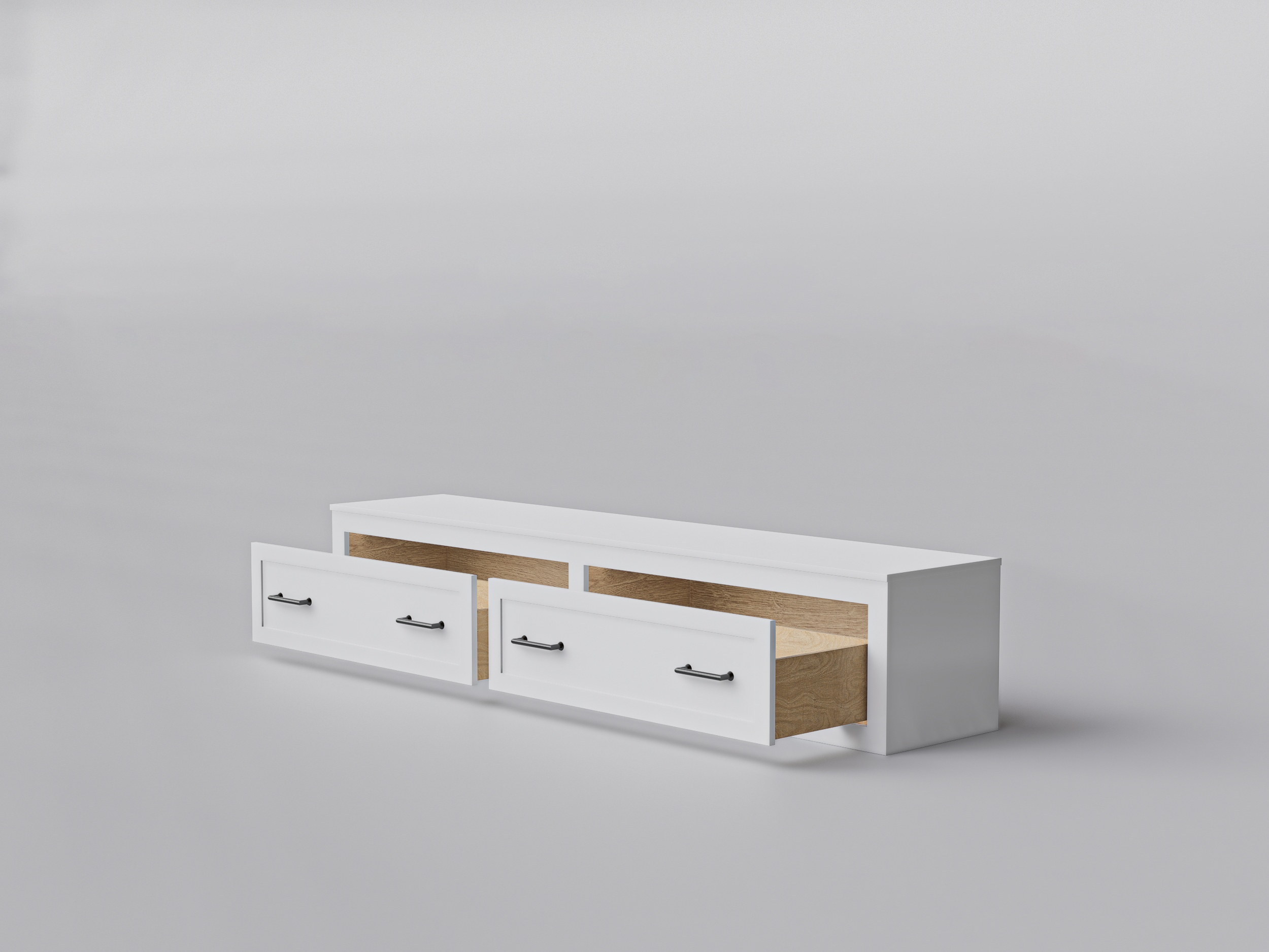 Custom Shaker Straight Bench with Drawers – Made to Fit & Organize