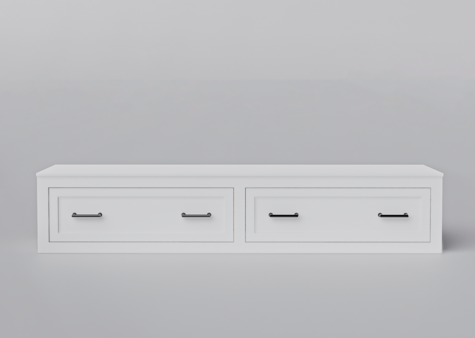 Custom Shaker Straight Bench with Drawers – Made to Fit & Organize