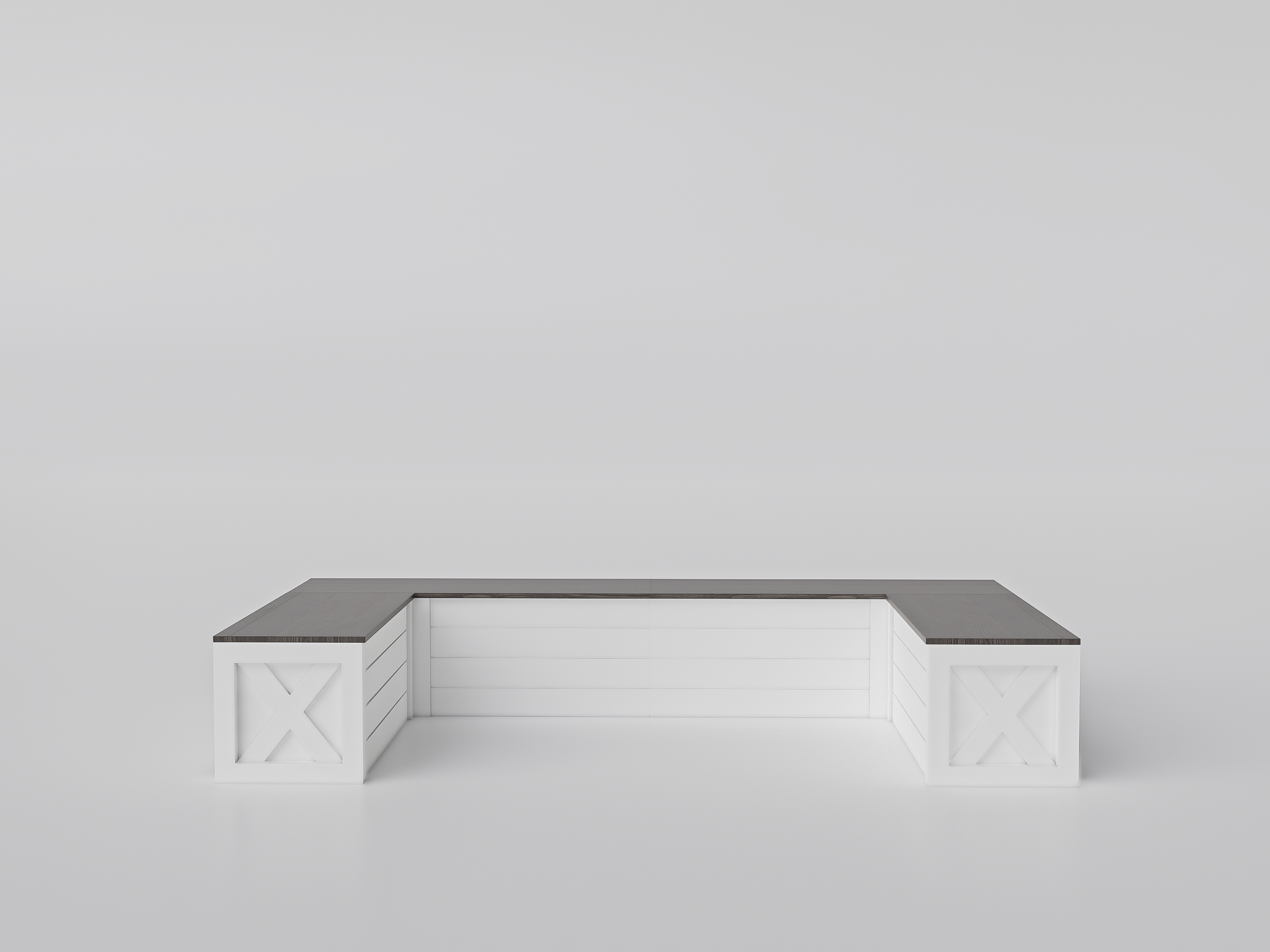 U-Shape Bench, Shiplap Style