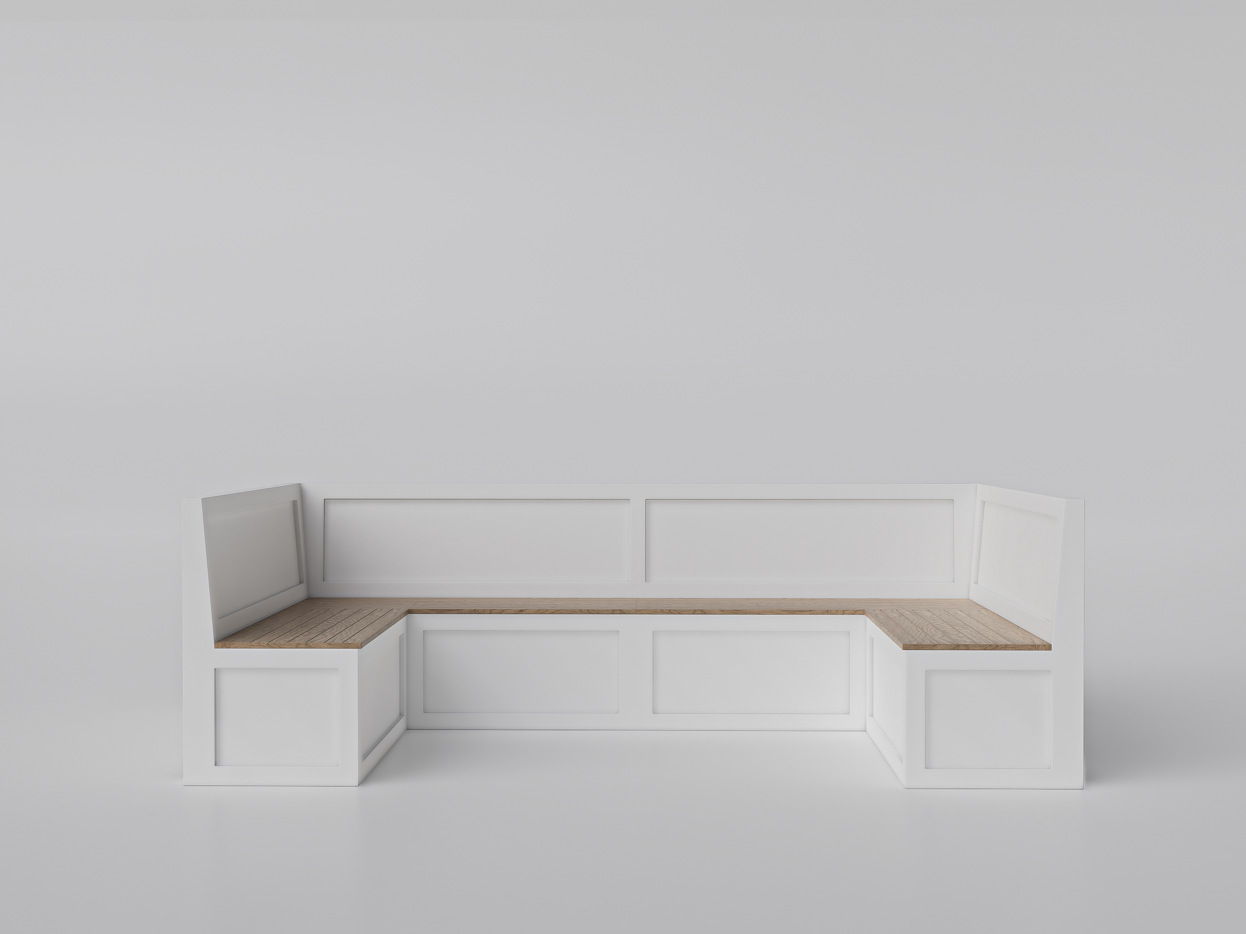 Shaker Style U bench with Storage A