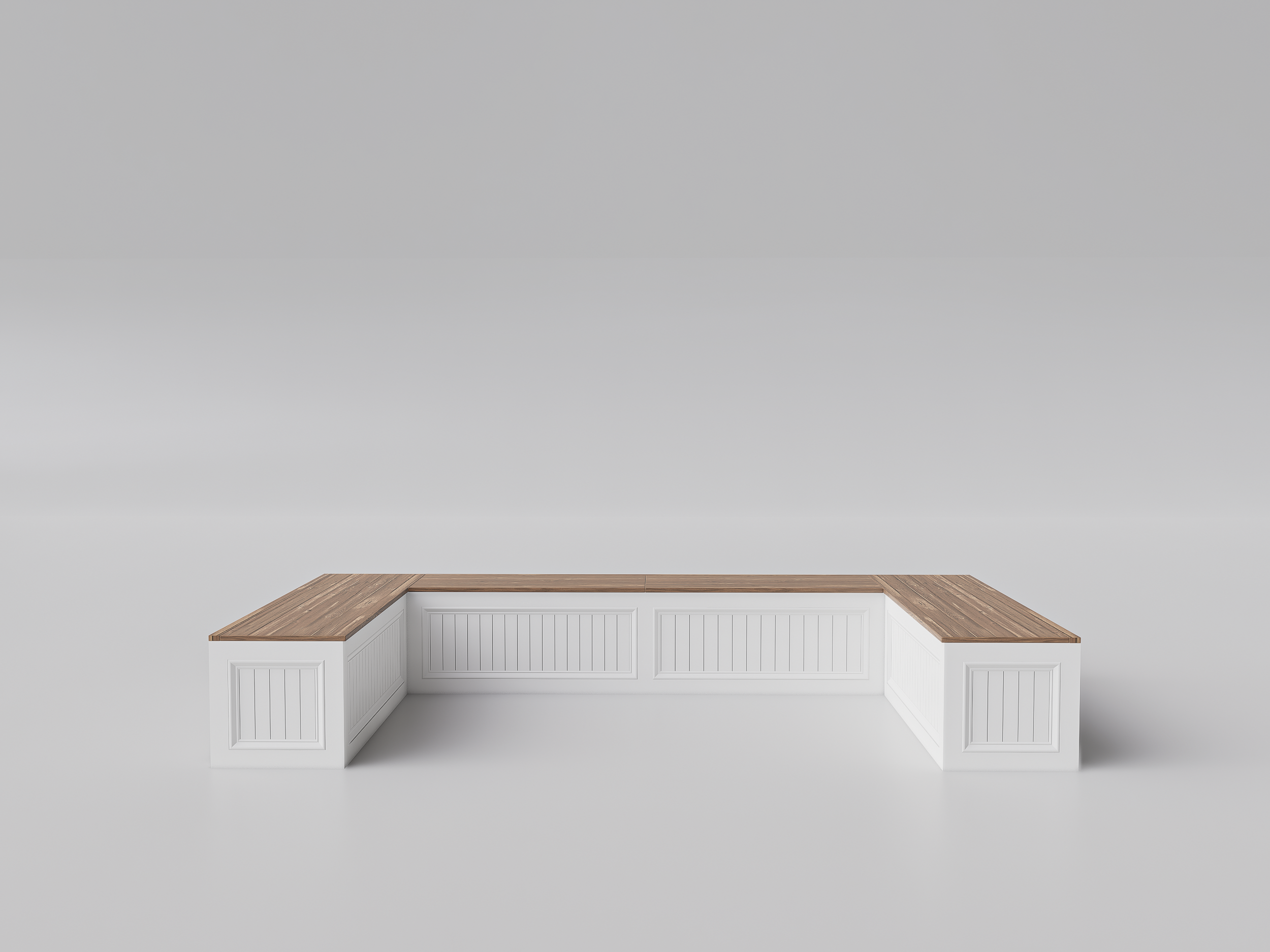 U-Shape Bench, Traditional Style