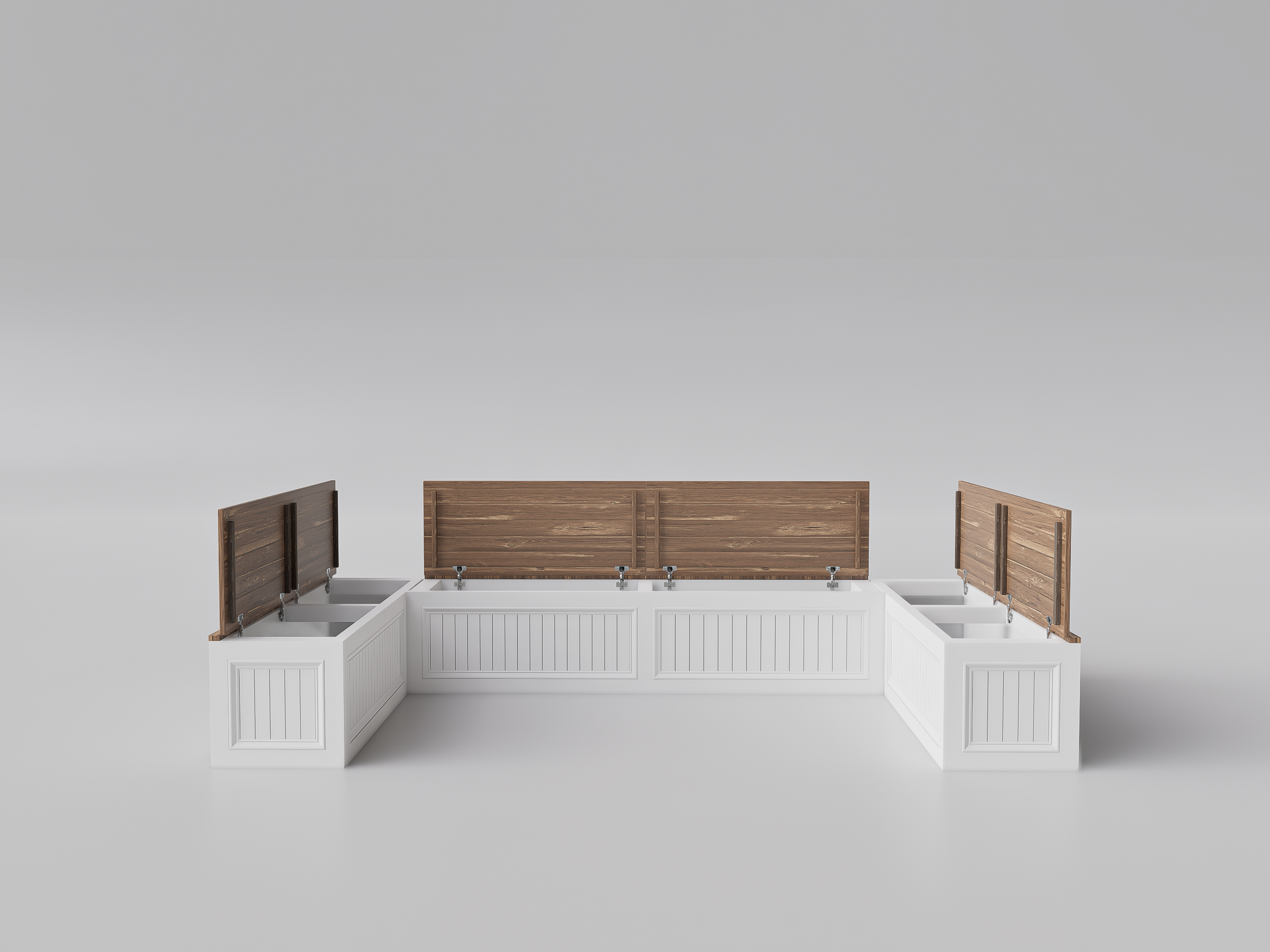 U-Shape Bench, Traditional Style
