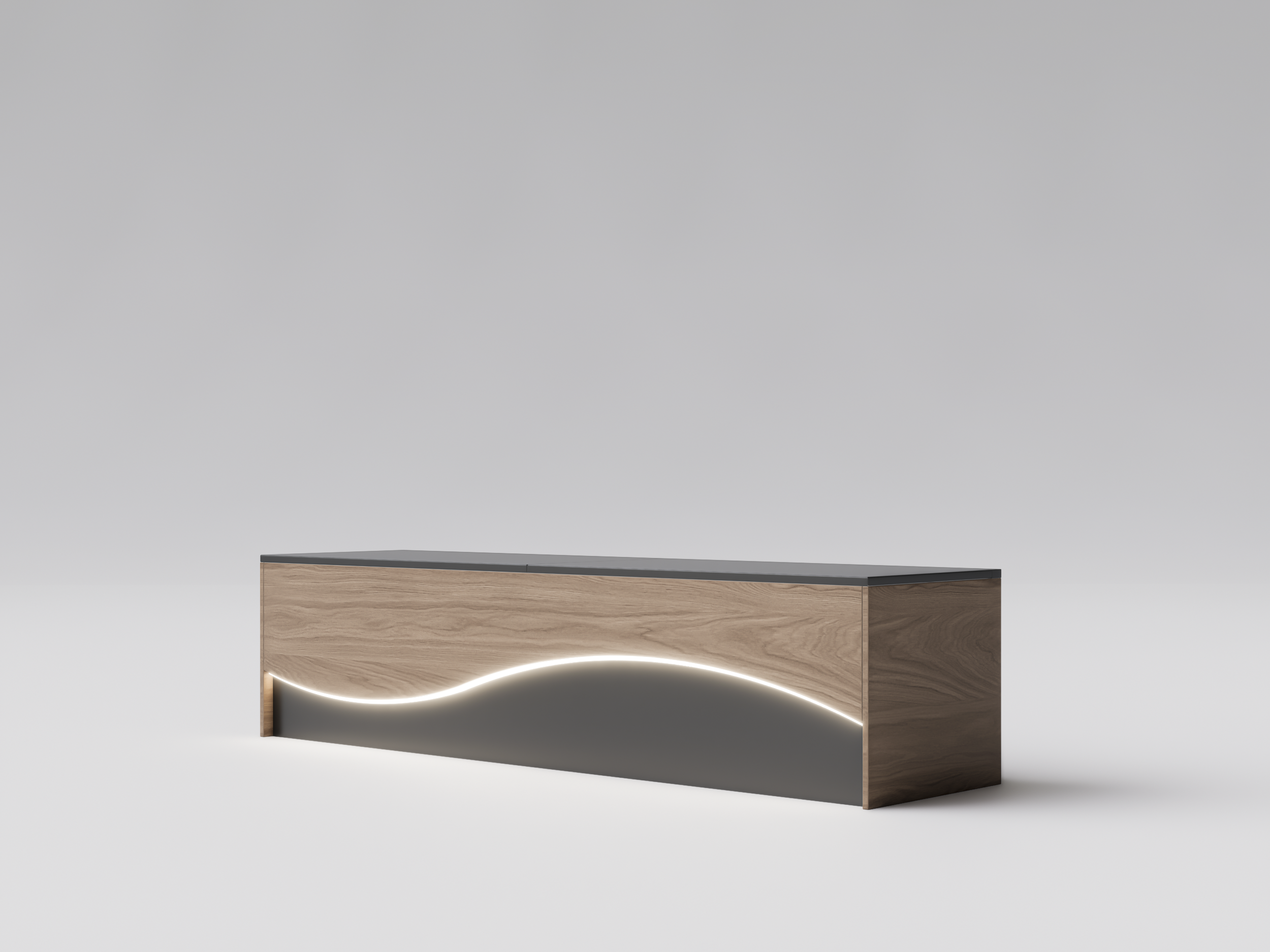 Contemporary Bench with LED Light