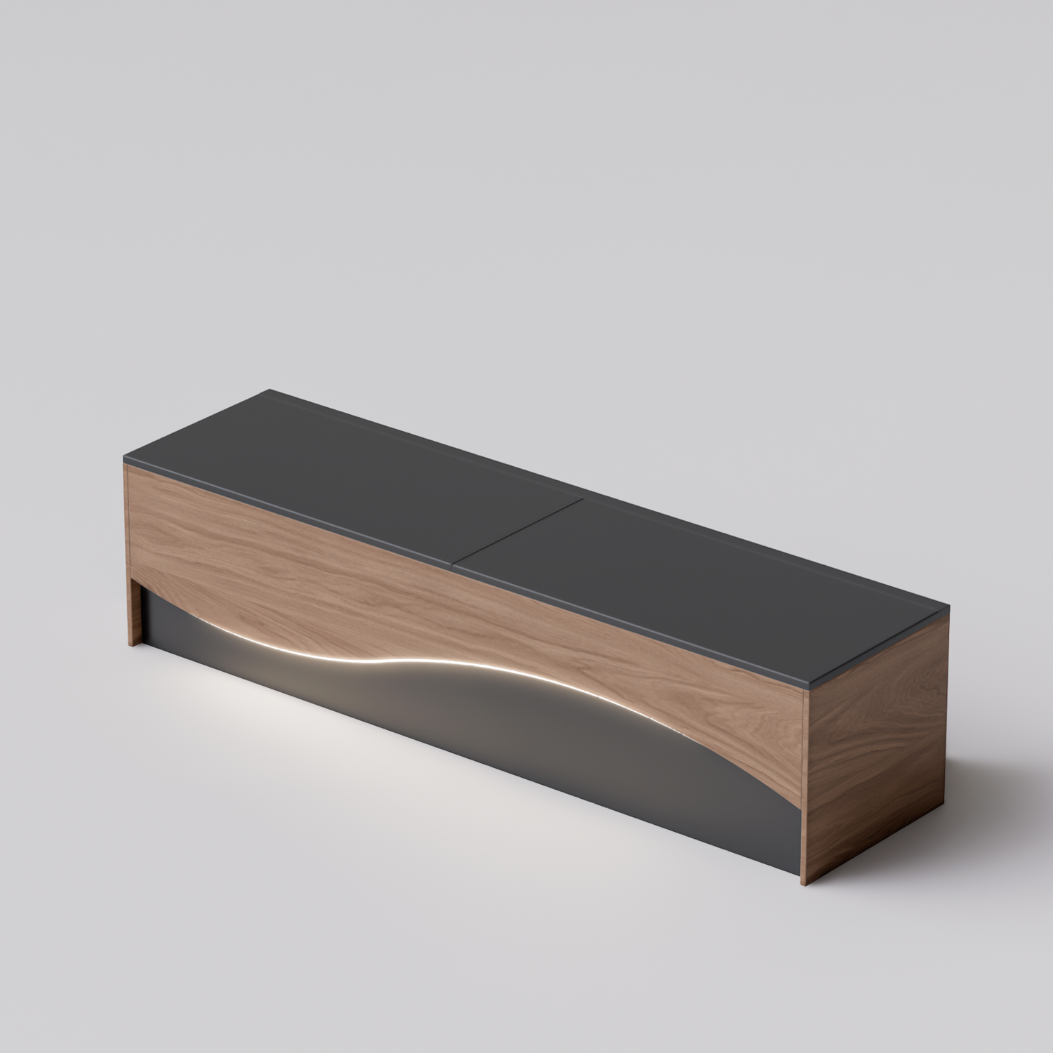 Contemporary Bench with LED Light
