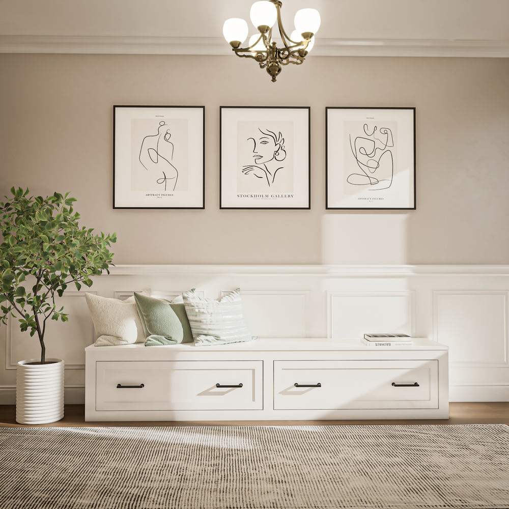 Custom Shaker Bench with Drawers | Built to Your Space