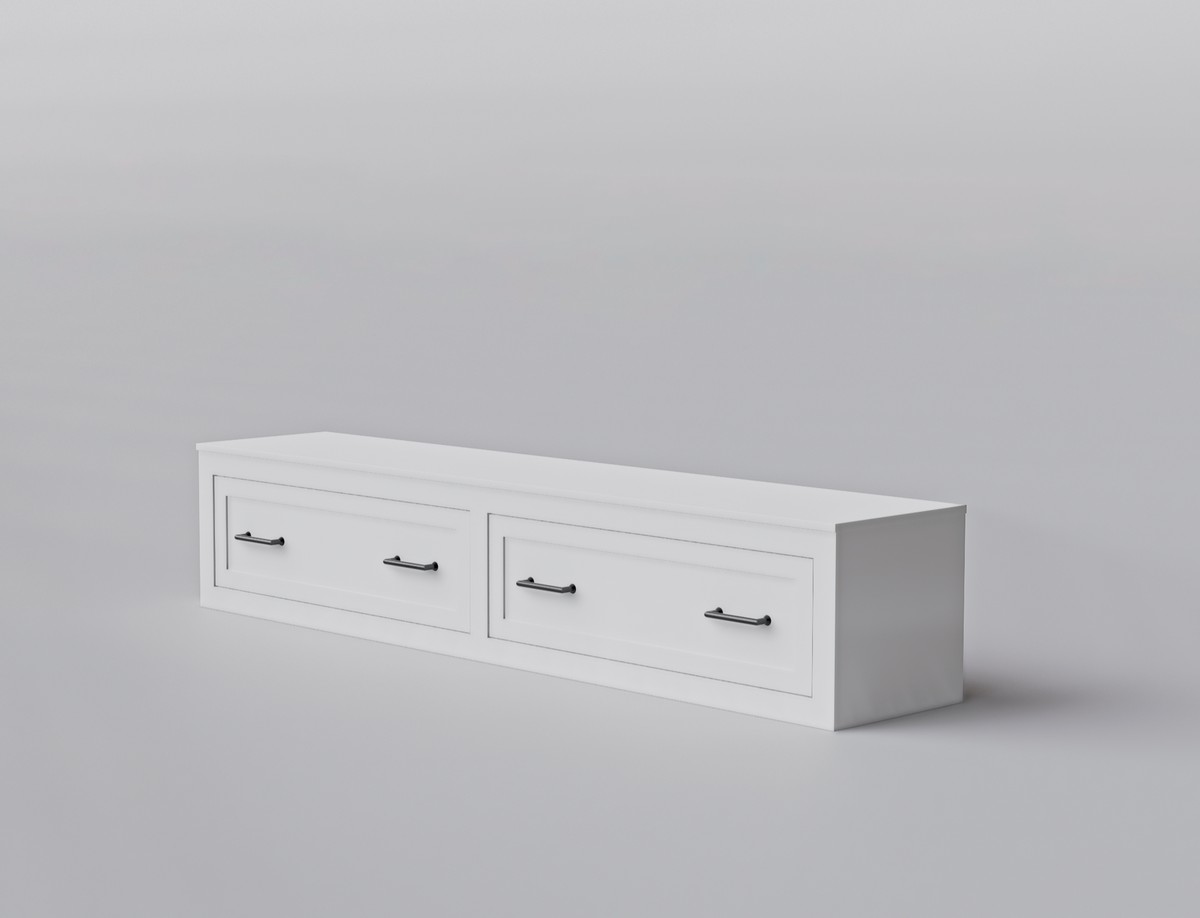 Shaker Bench with Front Drawers | Standard Storage Seat