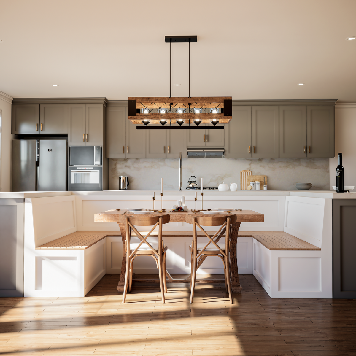 Breakfast Nook Benches with Storage | Custom Kitchen Nook Seating ...