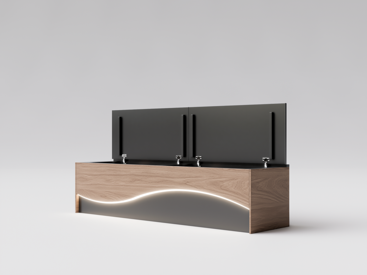 Light Rack Bench Contemporary Bench with LED Light – MyCornerBench