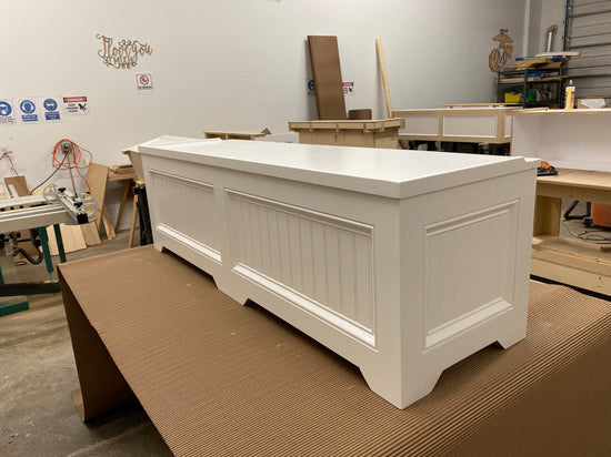 Photo of Traditional style straight bench with solid ends (no features added).