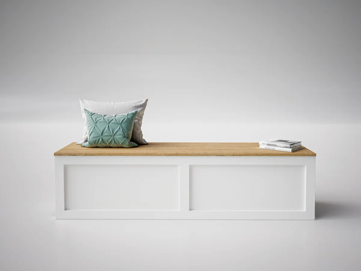 Shaker Style Straight Bench with Storage