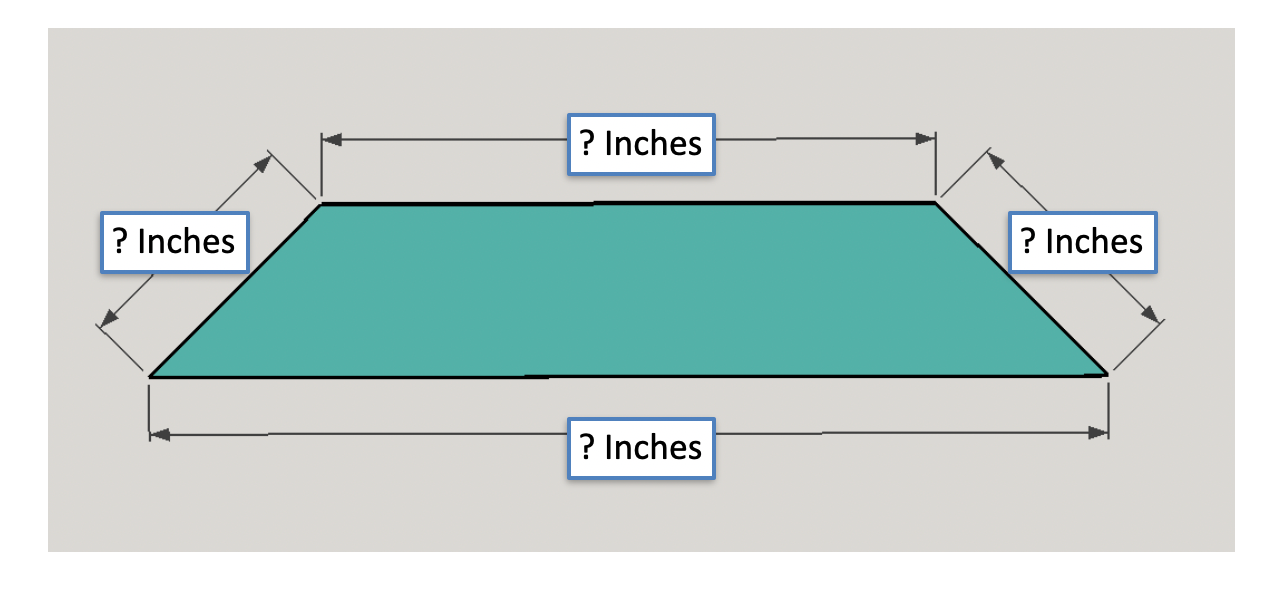 Illustration showing where to measure the length to design and build a window seat