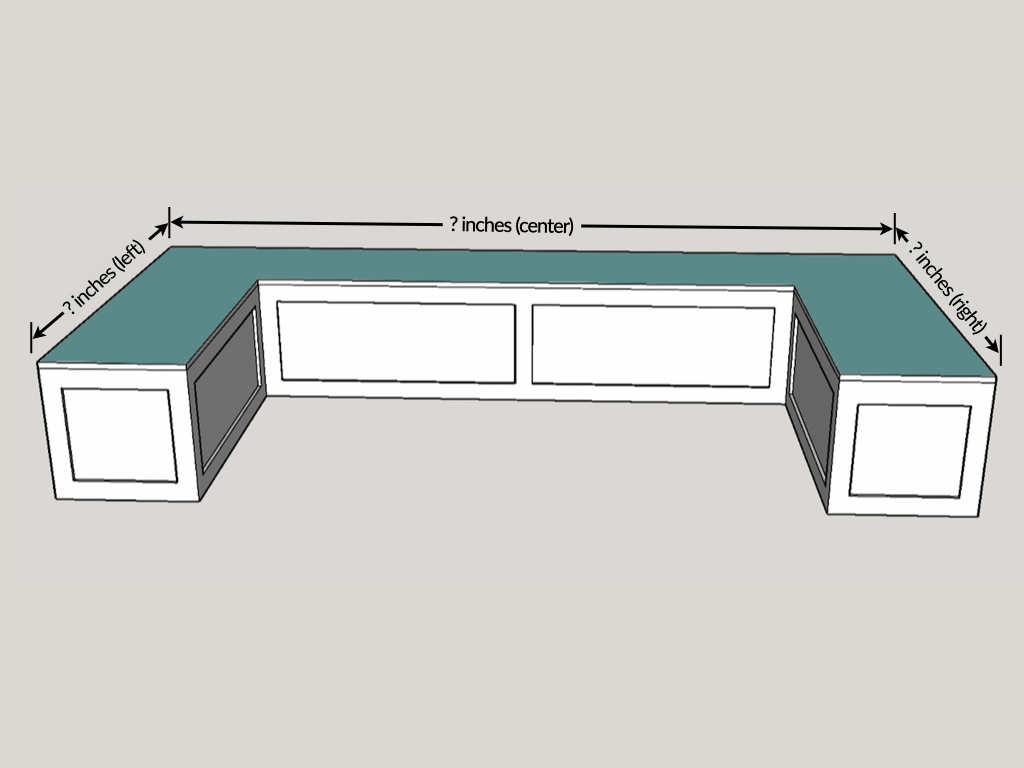 U-Shape Bench, Traditional Style – MyCornerBench